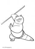 Po, the legendary Dragon Warrior coloring page