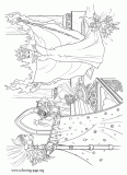 Maleficent summoning her powers coloring page