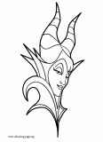 Maleficent face coloring page