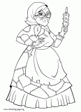 Ms. Kindergrubber coloring page
