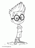 Sherman, the smart little boy coloring page