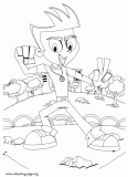 Theo coloring page