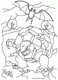 Golbat and Golem coloring page