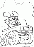 Rowlf driving a car coloring page