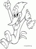 Woody Woodpecker painting coloring page