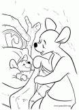 Roo and his mother Kanga  coloring page