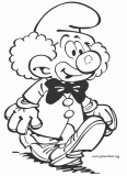 Clown Smurf coloring page