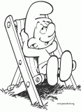 Clumsy Smurf coloring page