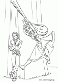 Rapunzel and Flynn Rider  coloring page