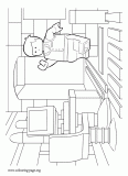 Emmet Going To Work Coloring Page Lego Movie Coloring Pages Coloring