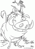Timon and Pumbaa  coloring page