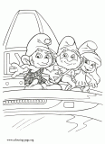 Smurfs in a new adventure coloring page