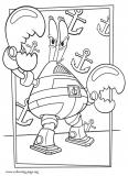 Mr. Krabs as Sir Pinch-a-Lot coloring page