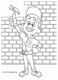 Felix with his magic hammer coloring page