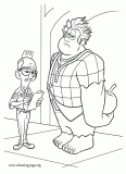 Surge Protector and Ralph coloring page