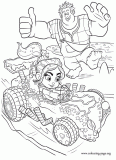 Wreck-It Ralph cheering for Vanellope coloring page