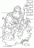 Ralph in the mud coloring page