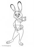 Judy Hopps, a rabbit coloring page