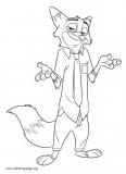 Nick Wilde coloring page