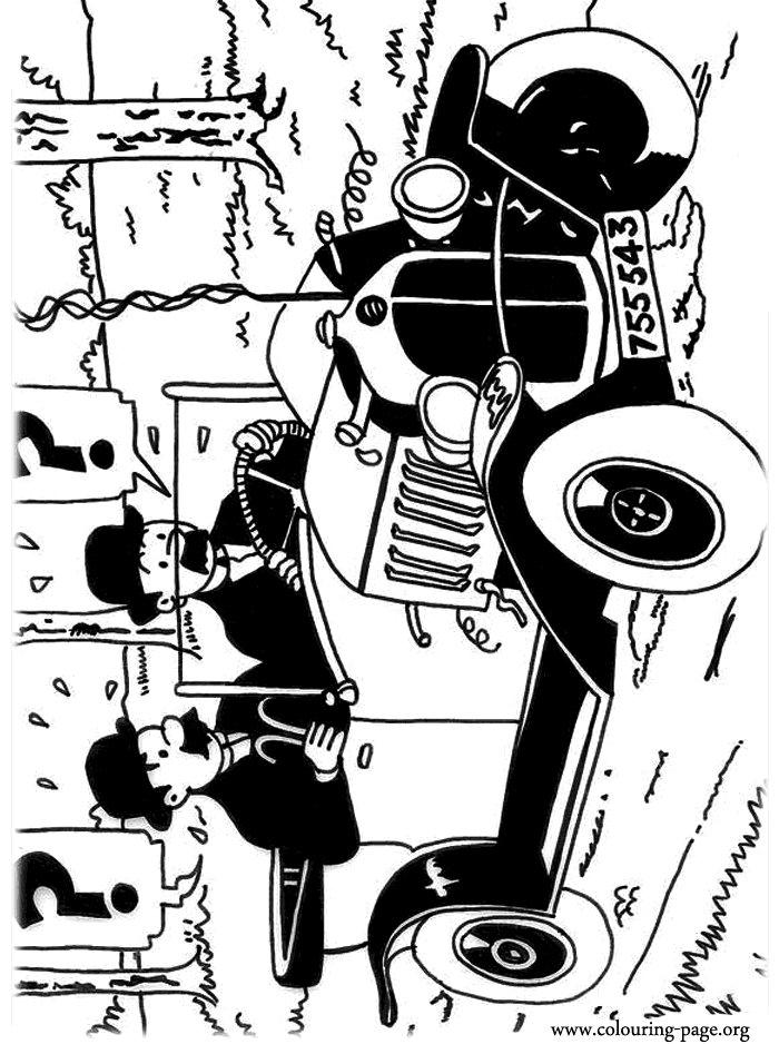 the Adventures of Tintin coloring page 02