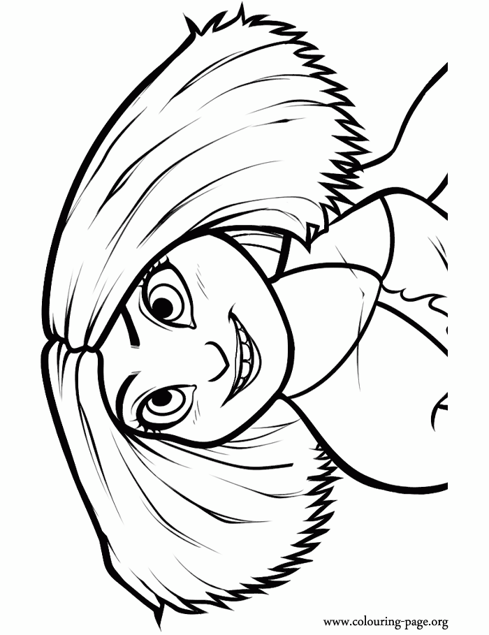 The Croods - Eep, a cavegirl coloring page