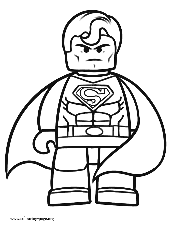 The Lego Movie Superman Coloring Page