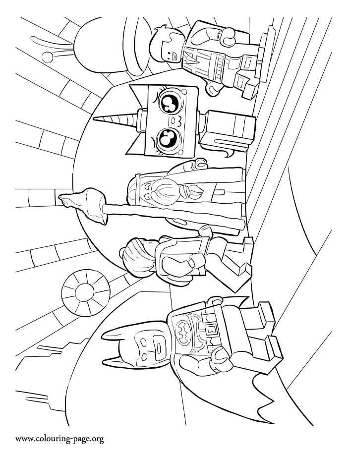 Emmet and his friends coloring page Emmet and his friends coloring page