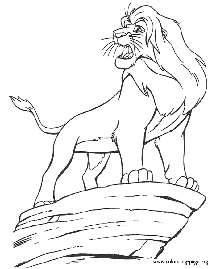 Simba become king coloring page