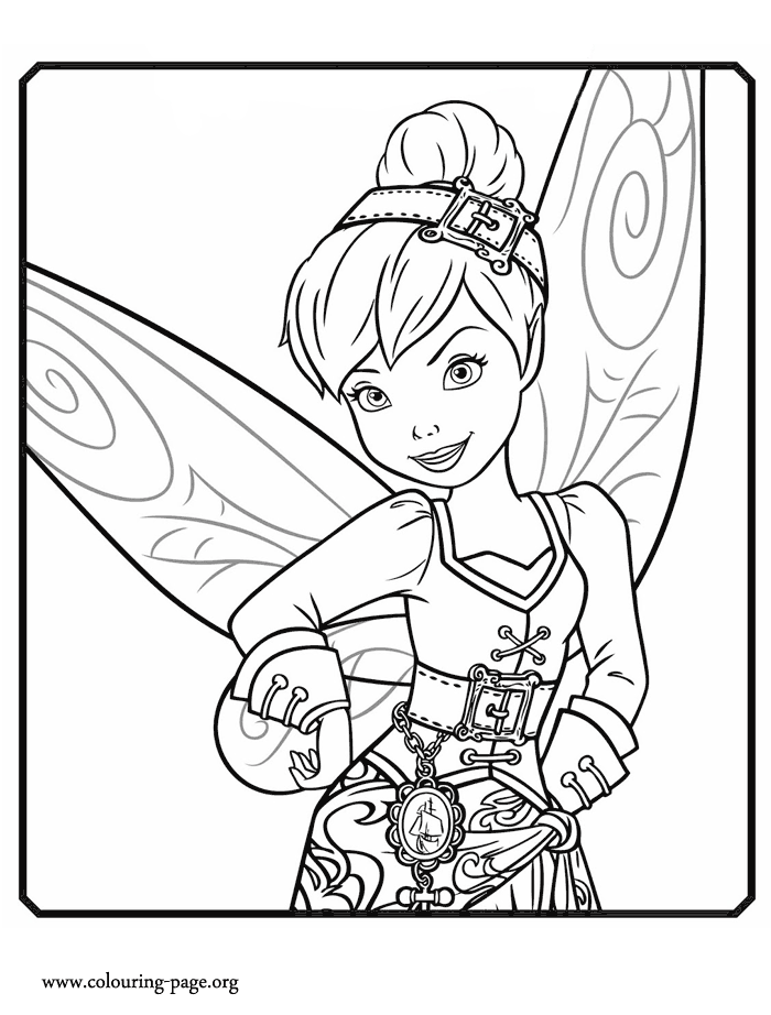 Tinker Bell, a Water Fairy coloring page