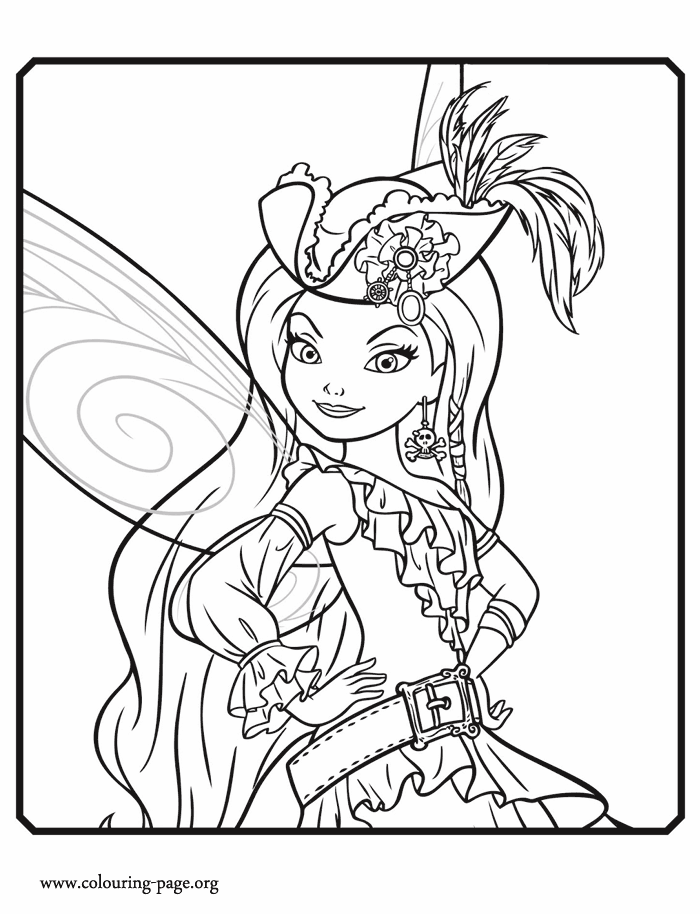 The Pirate Fairy   Silvermist, a Pirate Fairy coloring page