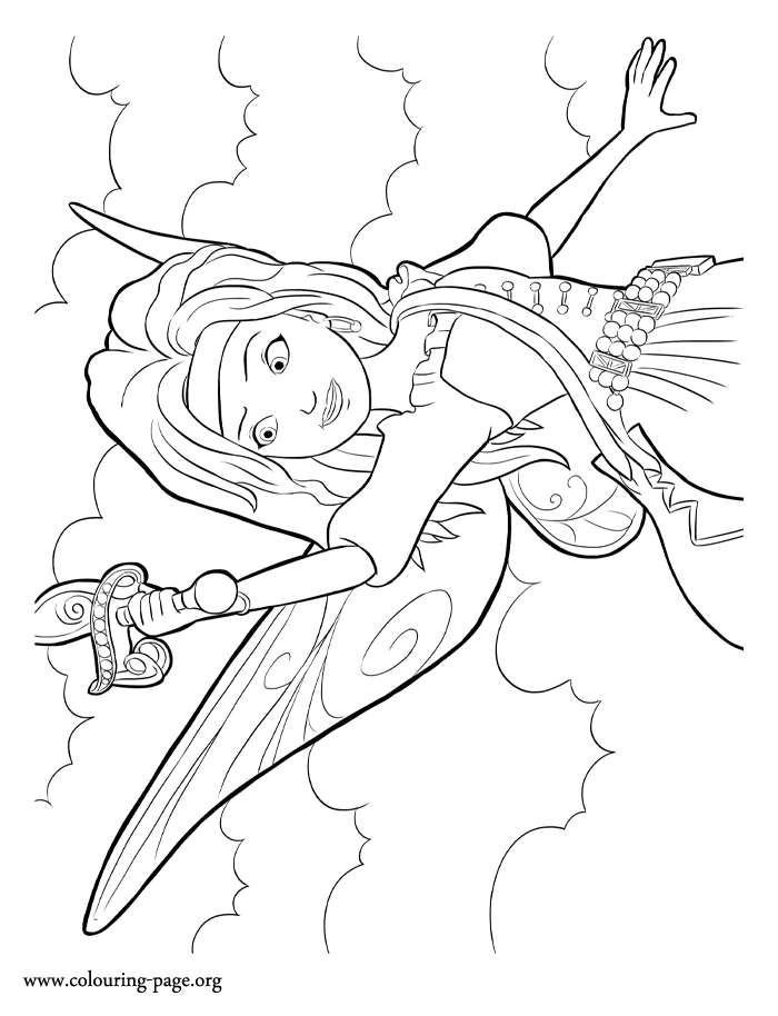 Zarina, the captain of the pirate ship coloring page Zarina, the captain of the pirate ship coloring page