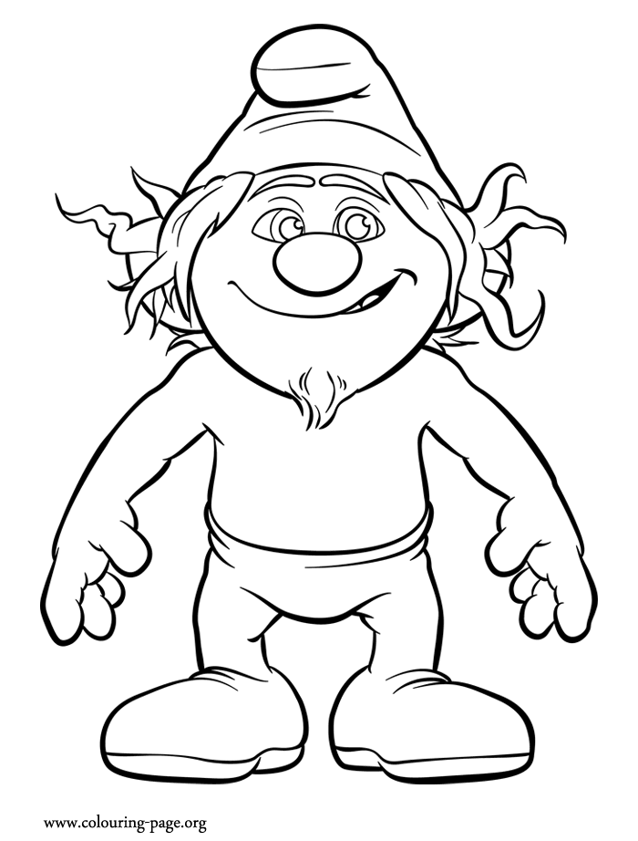 Hackus, a Naughty Smurf coloring page
