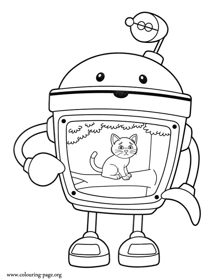 Team Umizoomi   Bot, the super robot computer coloring page