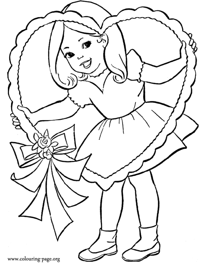 a little girl coloring pages - photo #7