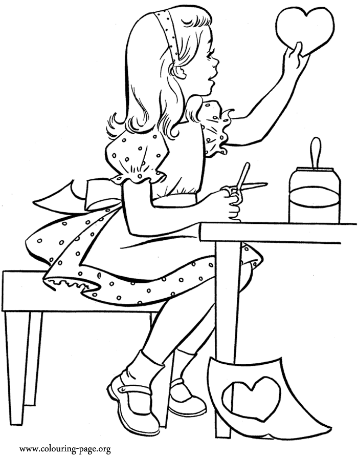 a little girl coloring pages - photo #18