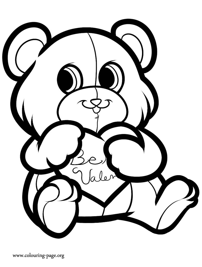 valentine bears coloring pages - photo #26