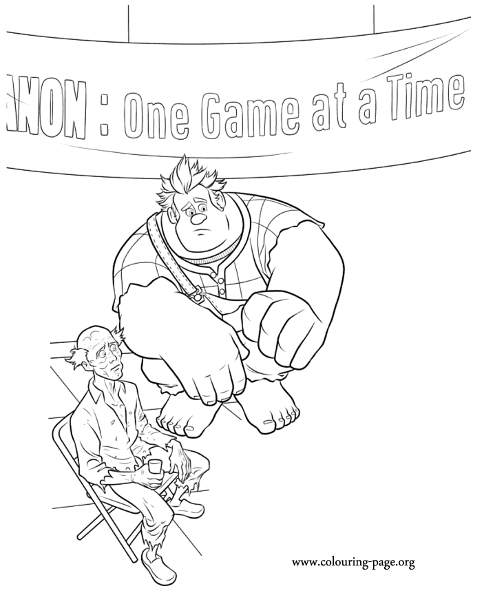 Ralph meets with bad Guys printable coloring page