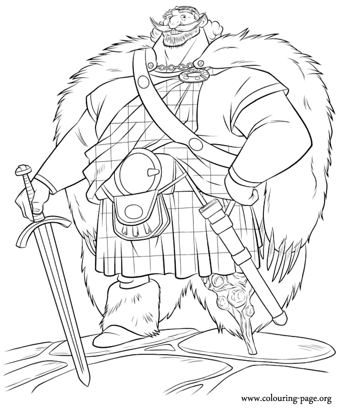 King Fergus - Merida's father coloring page