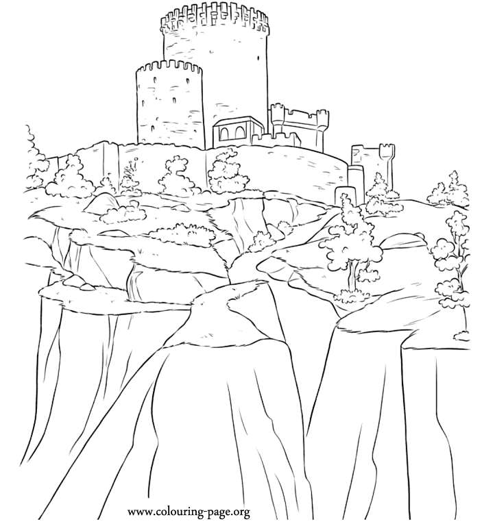 DunBroch Castle - Disney/Pixar's movie Brave coloring page