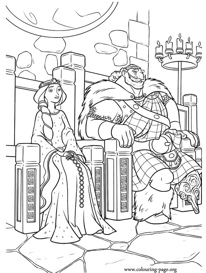 King Fergus and Queen Elinor coloring page