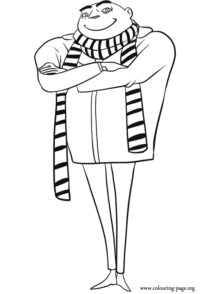 The evil Gru coloring page
