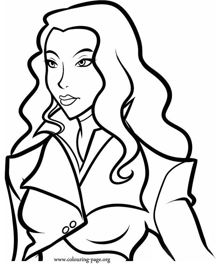 Asami Sato coloring page