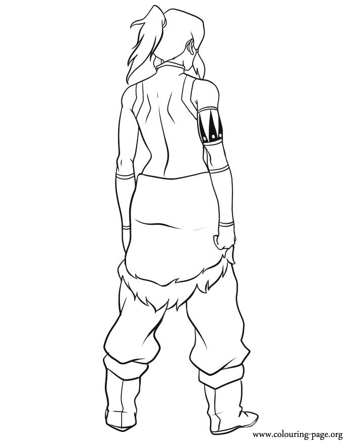 Korra coloring page