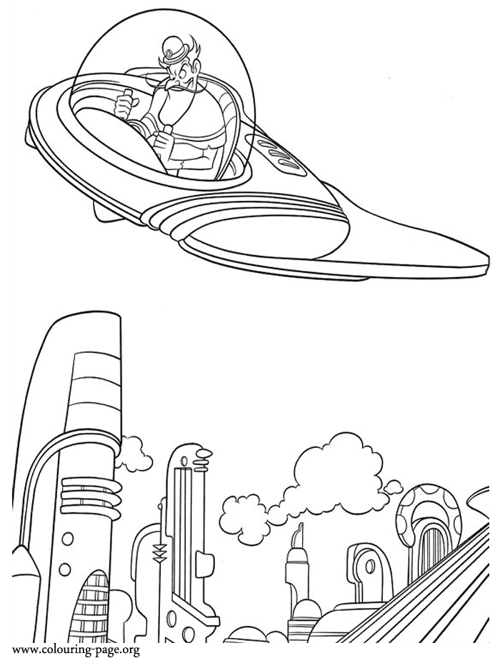 Bowler Hat Guy in the time machine printable coloring page