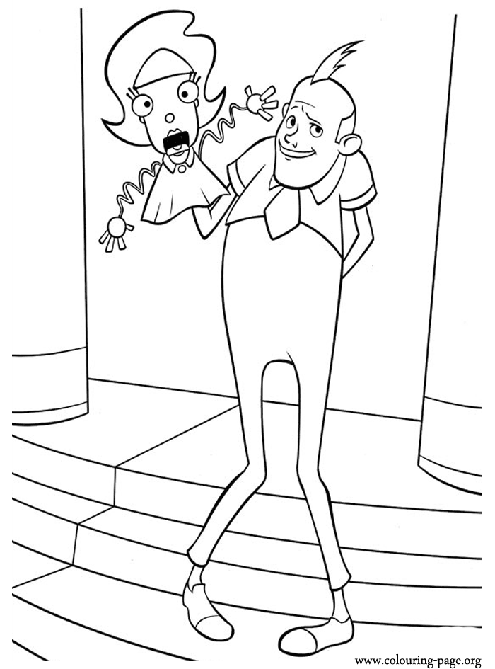 Fritz and Petunia Robinson coloring page