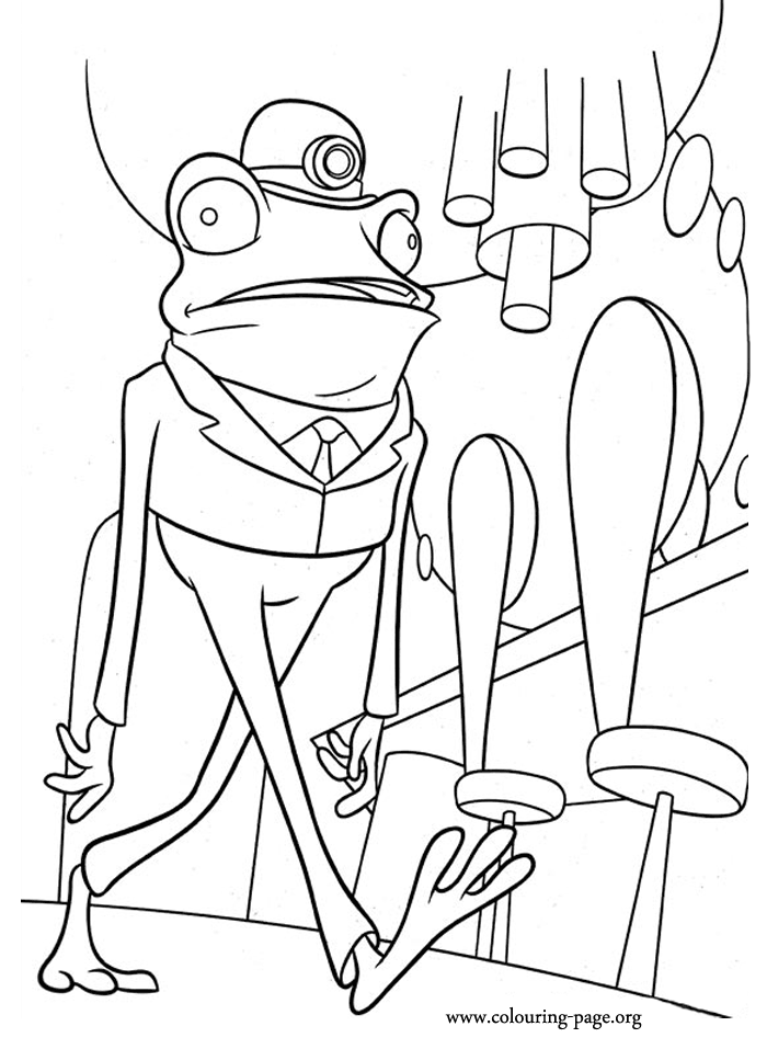 Mini-Doris controlling Frankie coloring page