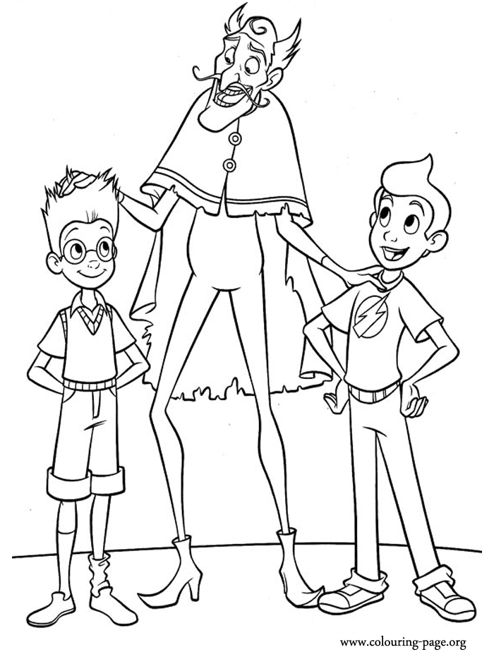 Lewis, Goob and Wilbur coloring page