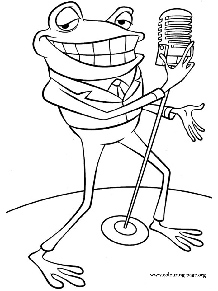 Frankie and the Frogs coloring page