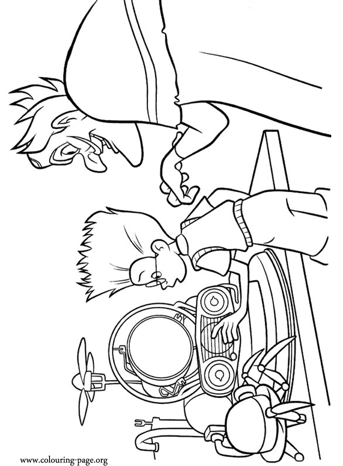 Lewis fixes the scanner coloring page