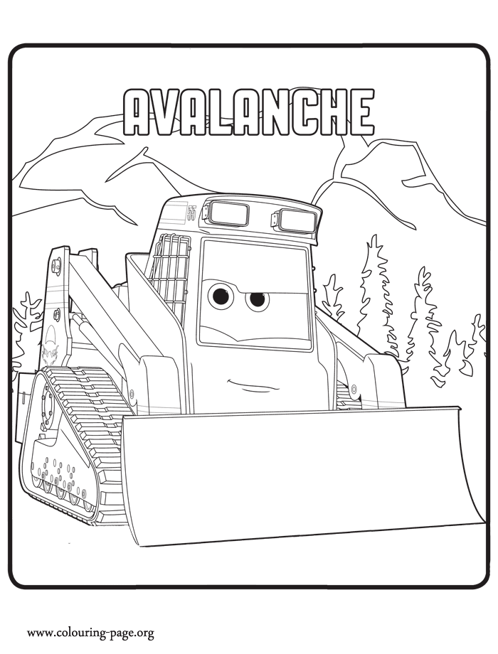 Avalanche coloring page